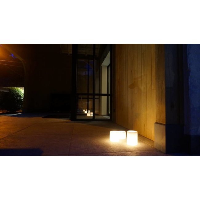 Sfeer tafellamp met kaarsen LED x 3 brons