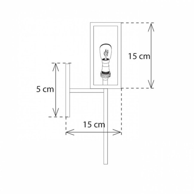 Fakkel wandlamp landelijk brons