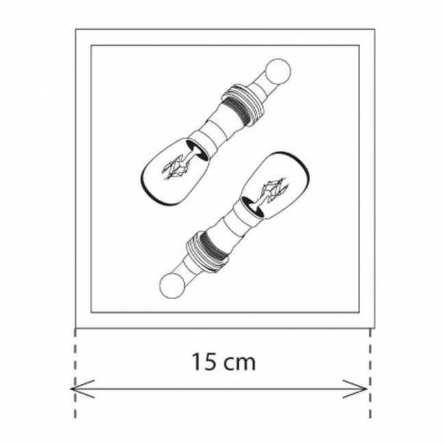 Petit plafonnier rustique verre bronze, nickel, chrome