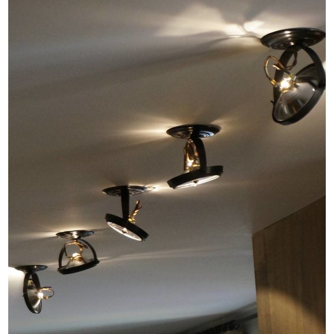 Spot plafond orientable rustique chic bronze, chrome, nickel