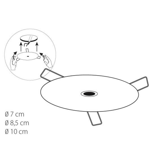 Landelijke plafondspot brons AR111