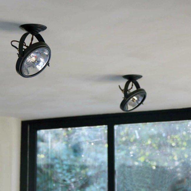 Landelijke plafondspot brons AR111