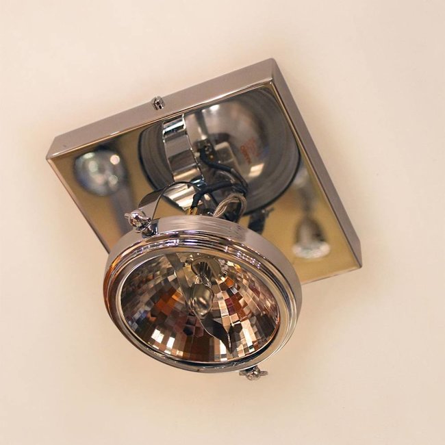 Opbouw plafondspot landelijk brons, chroom, nikkel AR111