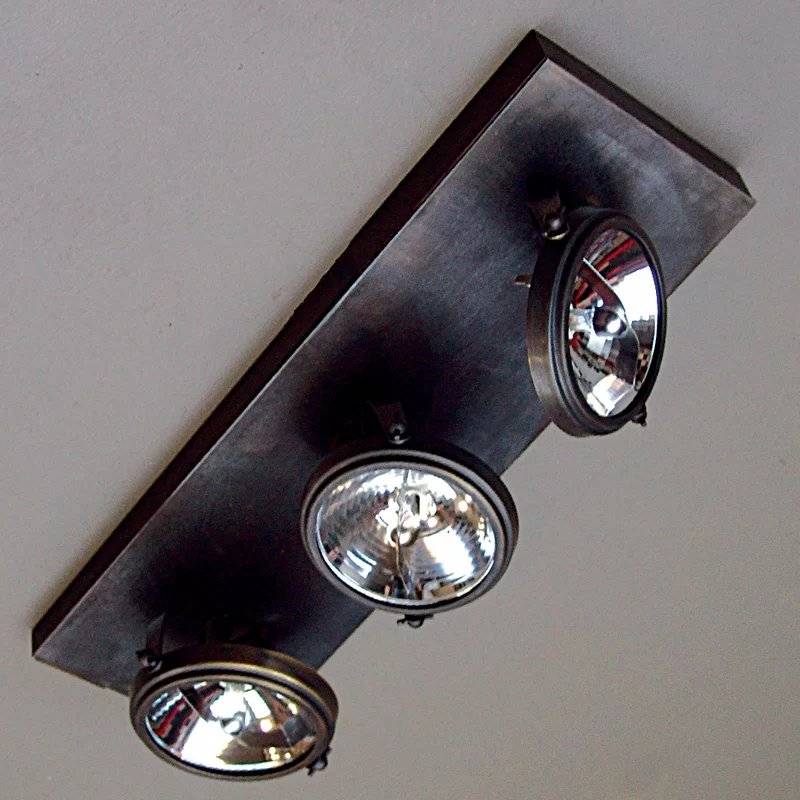 Poging Whirlpool Leninisme Mooie plafondlamp met 3 spots brons, nikkel, chroom - Feluce