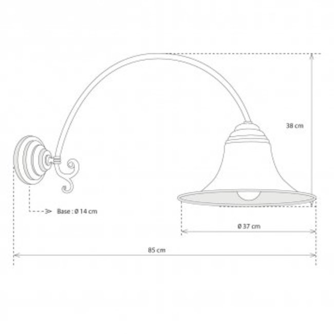 Lampe col de cygne ancienne rustique chic extérieur