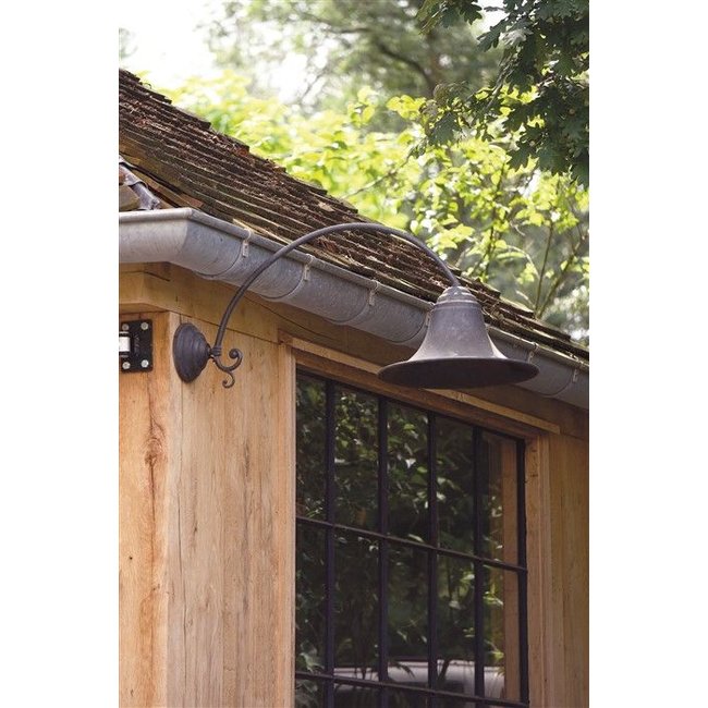 Lampe col de cygne ancienne rustique chic extérieur