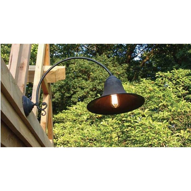 Lampe col de cygne ancienne rustique chic extérieur