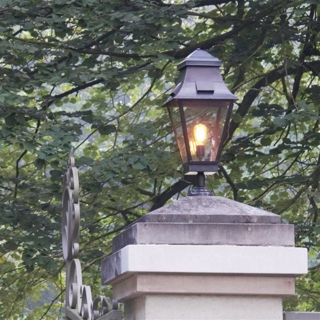 Lanterne extérieure à poser bronze rustique chic