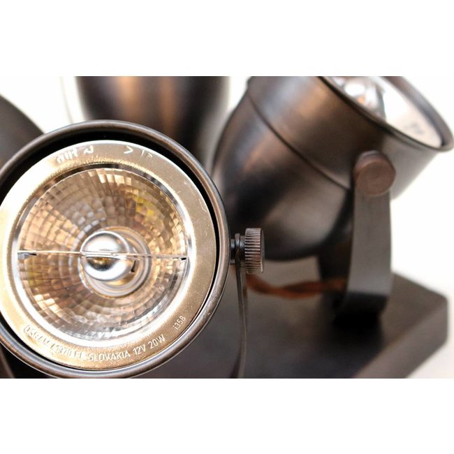 Plafondlamp 3 lampen landelijk brons, nikkel, chroom