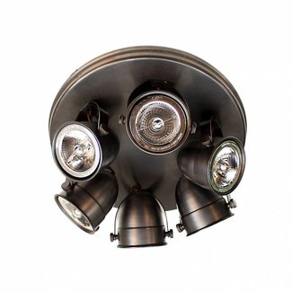 Plafonnier 6 spots rustique chic bronze, nickel, chrome Plafonnier 6 spots rustique chic bronze, nickel, chrome