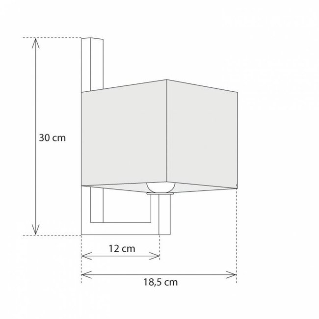 Wandlamp kapje landelijk, brons, nikkel, chroom