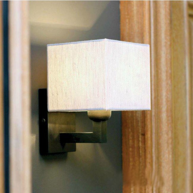 Wandlamp met kapje landelijk brons