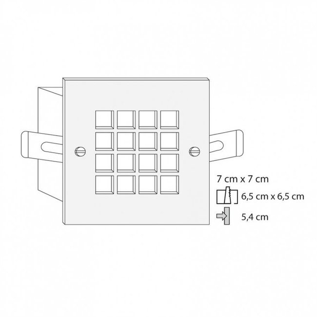 Eclairage marche escalier extérieur carré rustique