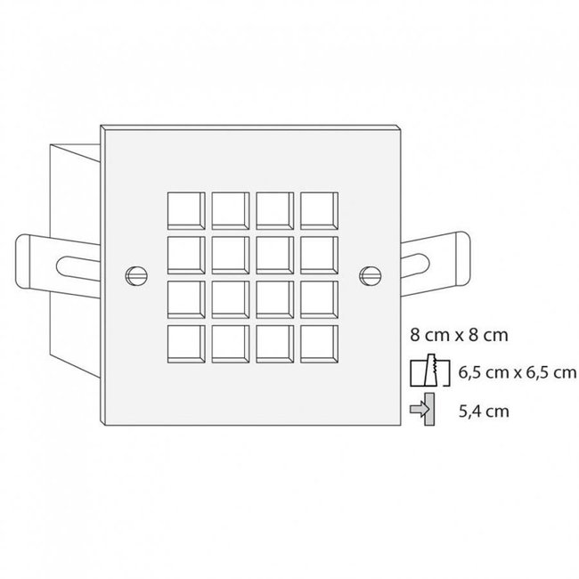 Trapverlichting inbouw IP44 brons, nikkel, chroom, goud