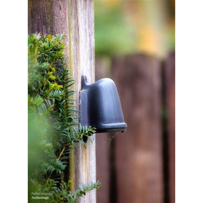 Borne bois jardin rustique teak bronze