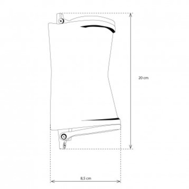 Applique murale éclairage haut et bas rustique bronze