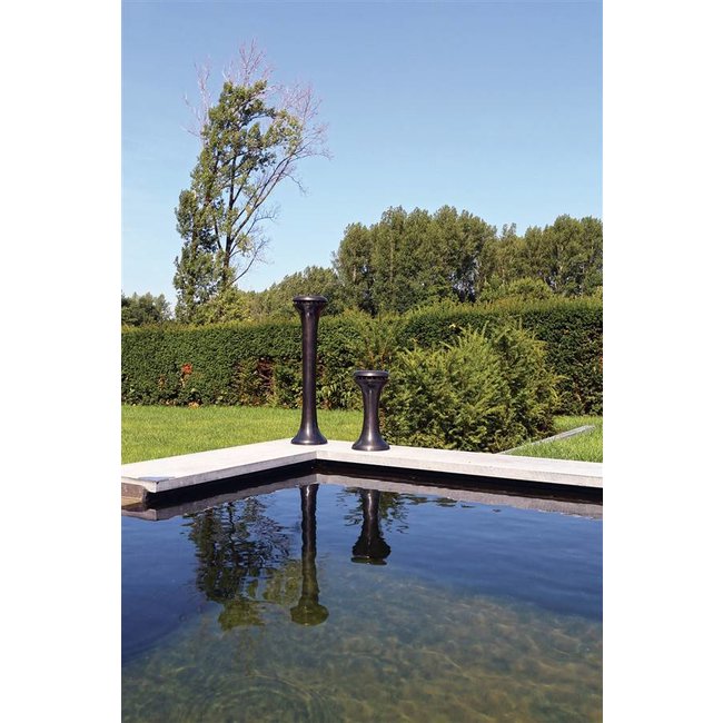 Design tuinlamp LED 25cm H brons, nikkel, chroom