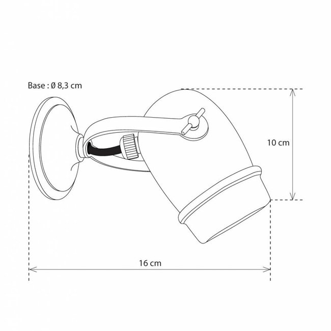 Applique murale orientable extérieur campagne chic