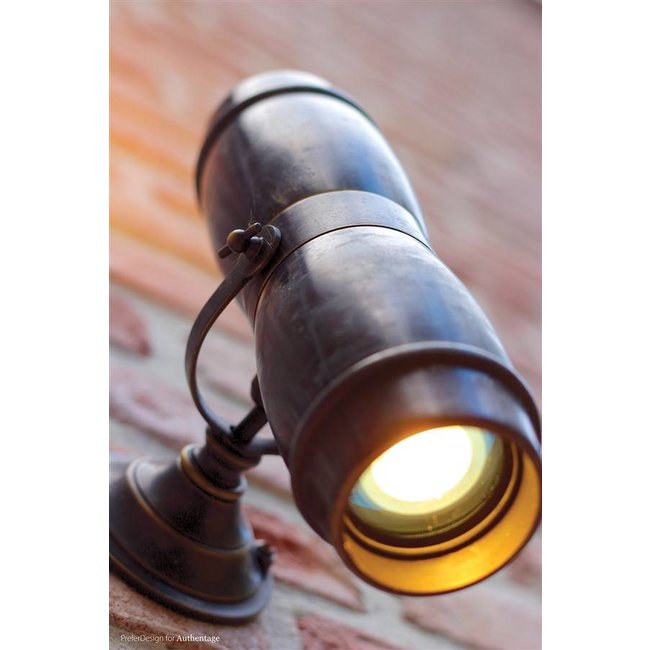 Bronskleurige wandlamp up down landelijk buiten