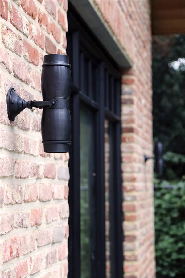 Bronskleurige wandlamp up down landelijk buiten - Feluce