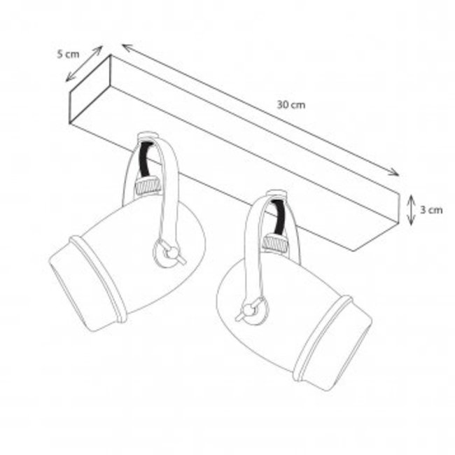 Applique murale 2 spots extérieur rustique chic