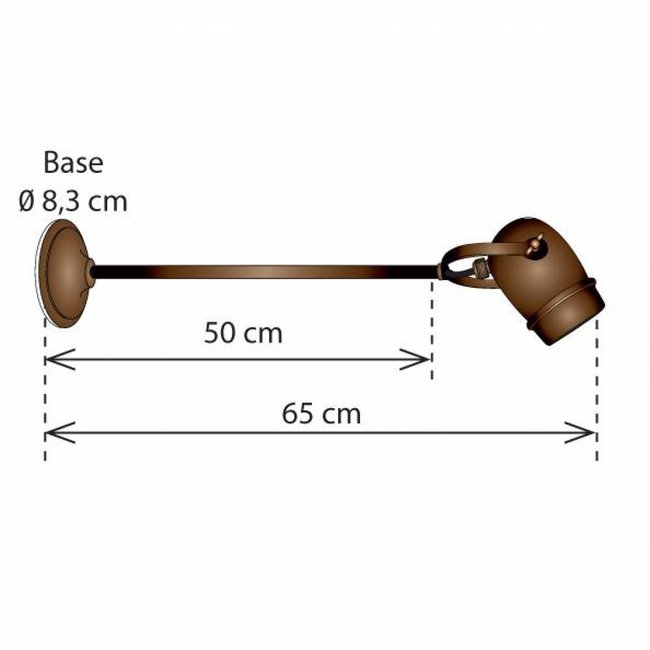 Reclamebord verlichting landelijk brons, nikkel, chroom