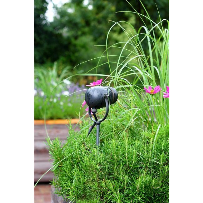 Spot de jardin rustique chic bronze, nickel, chrome