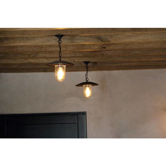 Lustre hall rustique bronze, nickel, chrome