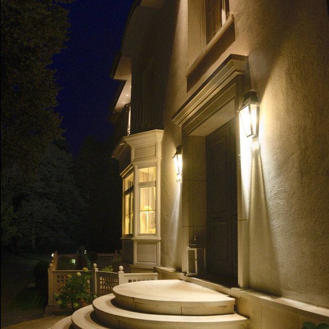 Applique lanterne extérieur bronze 2 ampoules, 2 spots