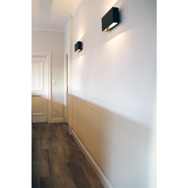 Strakke wandlamp brons 22,5 of 27,5cm breed up down