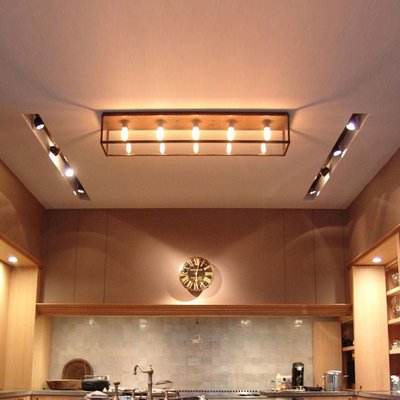 Landelijke verlichting keuken