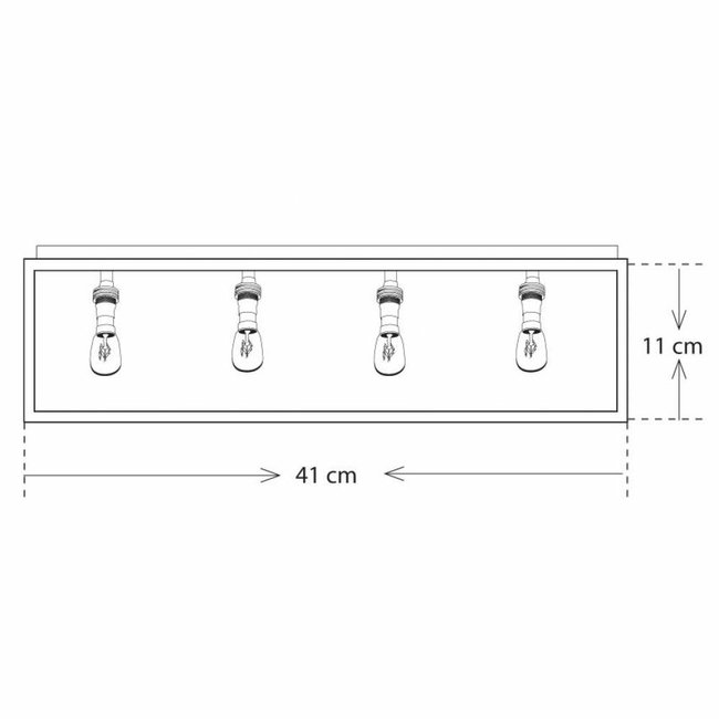 Plafonnier cuisine rectangulaire campagne chic verre