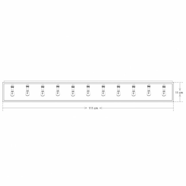 Plafondlamp glas lang landelijk 41, 61 of 111 cm