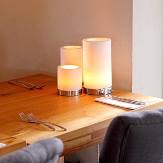 Lampe de table 3 bougies LED scintillantes