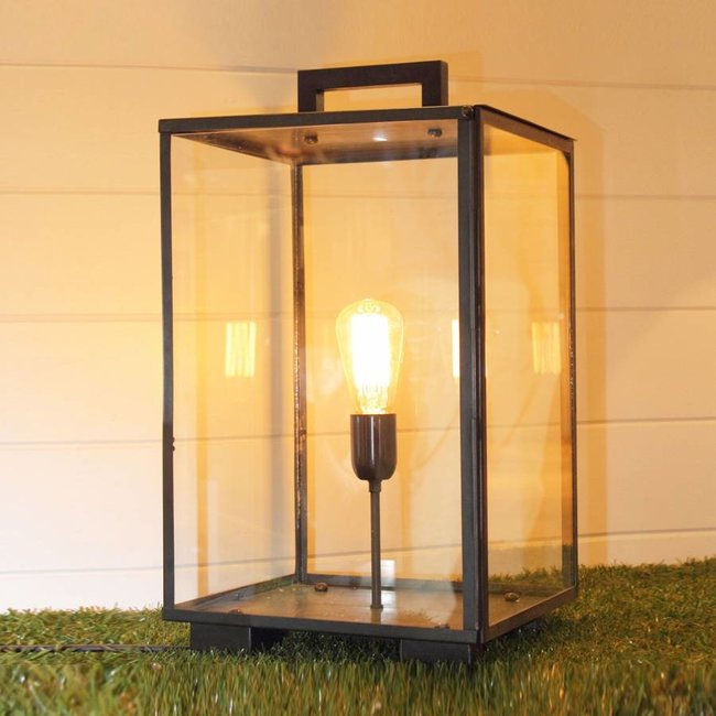 Lampe de chevet lanterne bronze extérieur ou intérieur