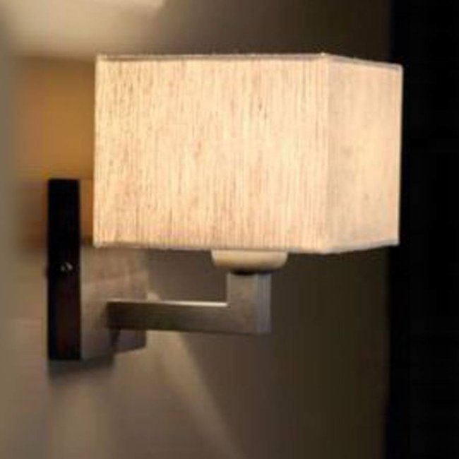 Wandlamp met kapje landelijk brons, nikkel, chroom