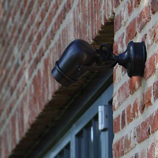 Bronzen wandlamp landelijk buiten richtbaar GU10 Bronzen wandlamp landelijk buiten richtbaar GU10