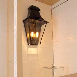 Applique lanterne extérieur bronze 2 ampoules, 2 spots Applique lanterne extérieur bronze 2 ampoules, 2 spots