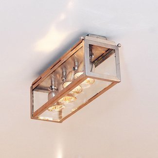 Plafonnier 4 lampes rustique chic bronze, nickel, chrome Plafonnier 4 lampes rustique chic bronze, nickel, chrome