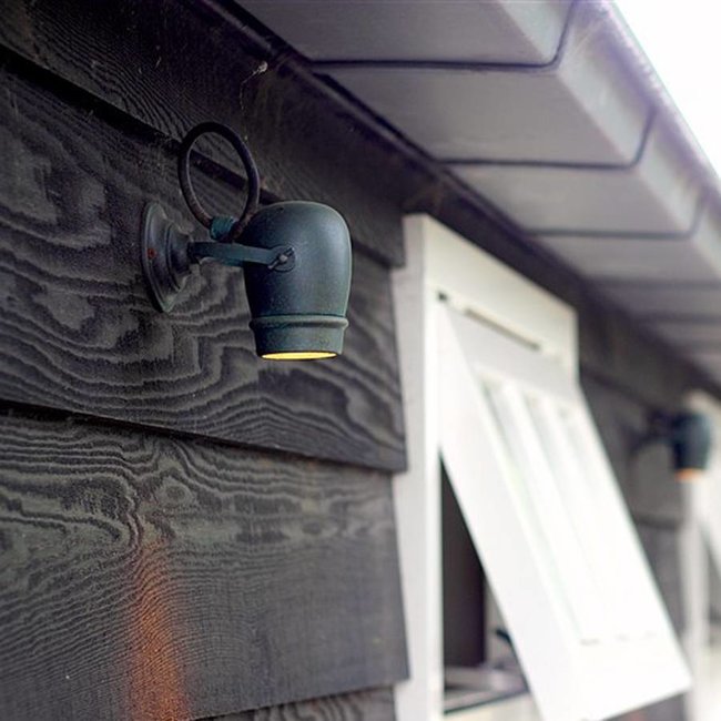 Wandlampje landelijk buiten brons, nikkel, chroom