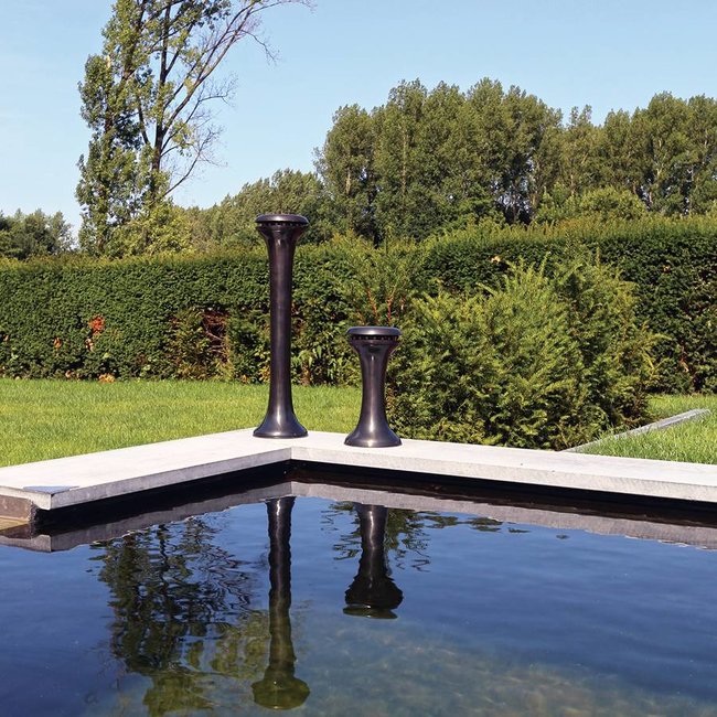 Borne lumineuse rustique bronze, nickel, chrome