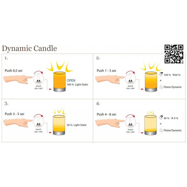 Design wandlamp met kaars flikkerend landelijk LED