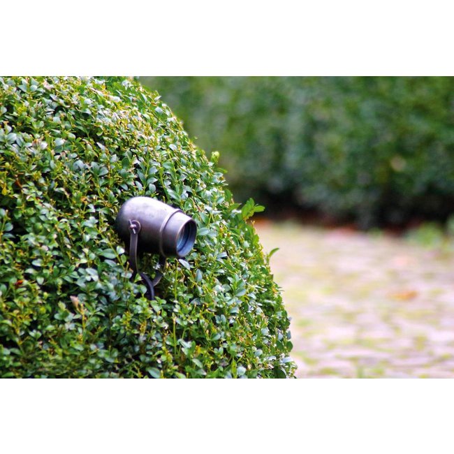 Spot de jardin rustique chic bronze, nickel, chrome