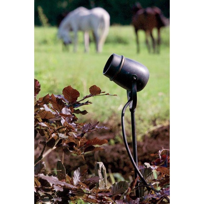 Spot de jardin rustique chic bronze, nickel, chrome
