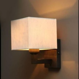 Wandlamp met kapje landelijk brons