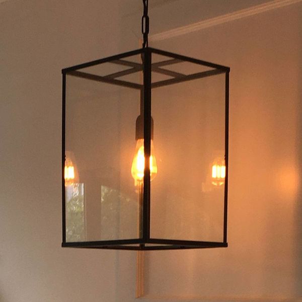 Ongekend Lantaarn lamp binnen met glas en ketting E27 - Feluce AO-18