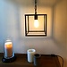 Lantaarn lamp met glas landelijk E27 met ketting