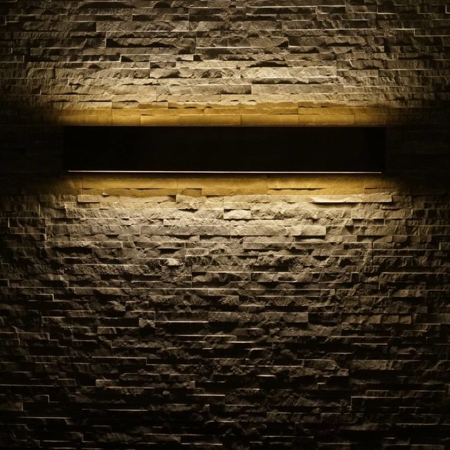 Wandlamp strak design LED brons 60 of 100 cm up down