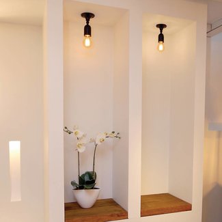 Plafonnier hall rustique bronze, nickel, chrome Plafonnier hall rustique bronze, nickel, chrome