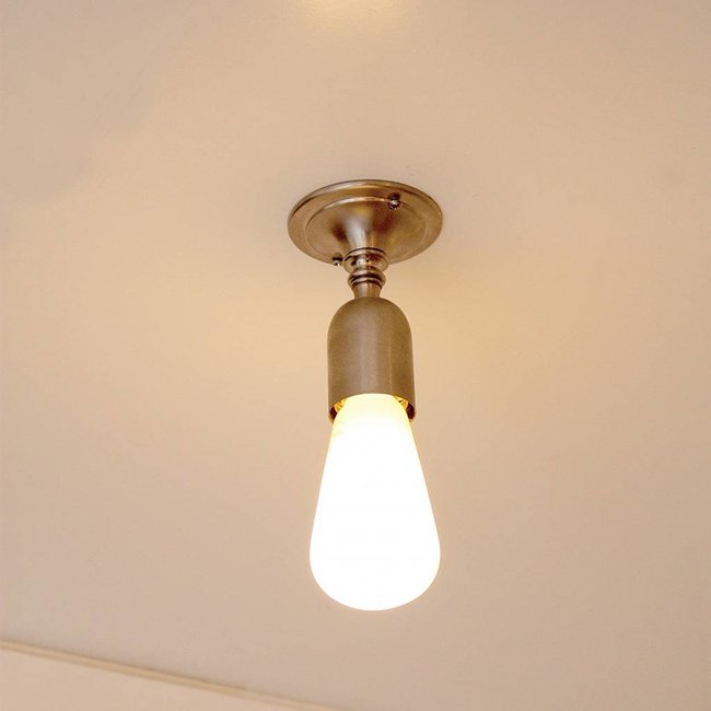 Vintage plafondlamp brons, geborsteld nikkel of chroom